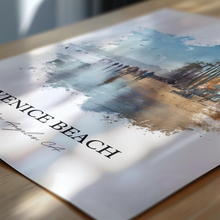 Venice Beach, California – Watercolor Art Print
