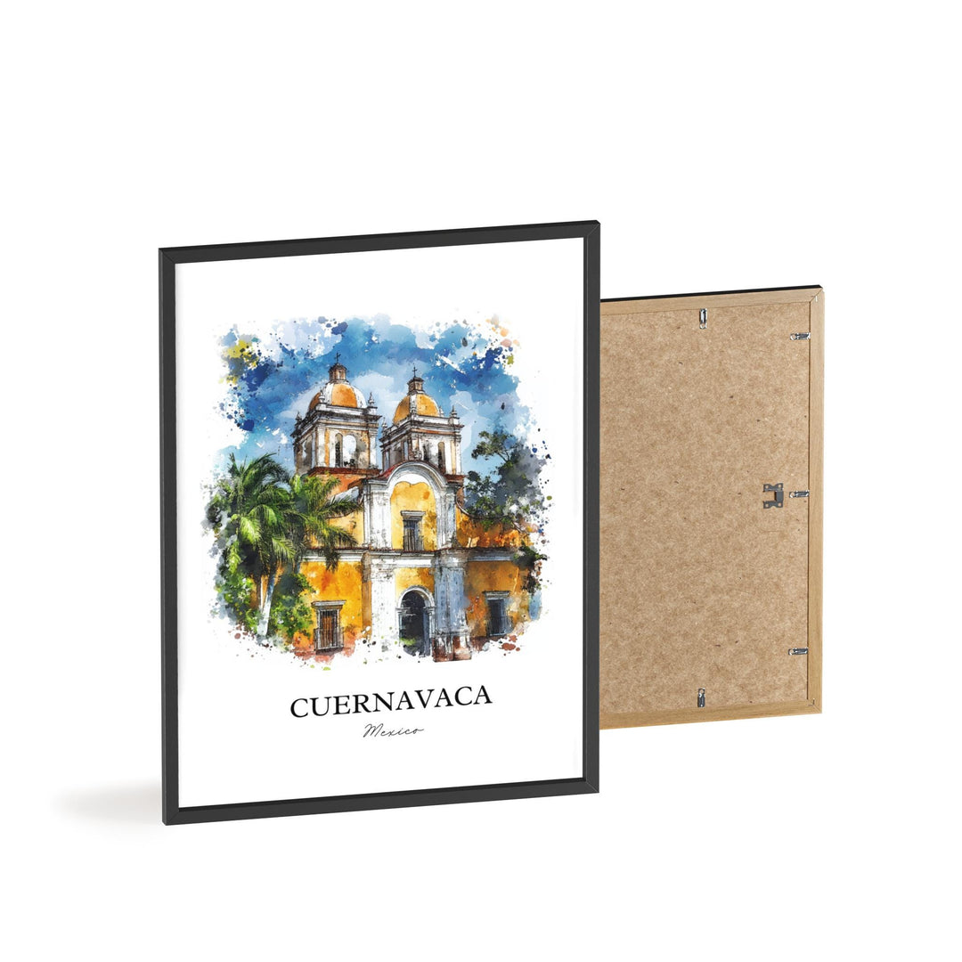 Cuernavaca Wall Art, Morelos State MX Print, Mexico Watercolor Art, Cuernavaca MX Gift, Travel Print, Travel Poster, Housewarming Gift