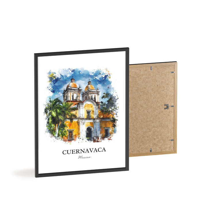 Cuernavaca Wall Art, Morelos State MX Print, Mexico Watercolor Art, Cuernavaca MX Gift, Travel Print, Travel Poster, Housewarming Gift