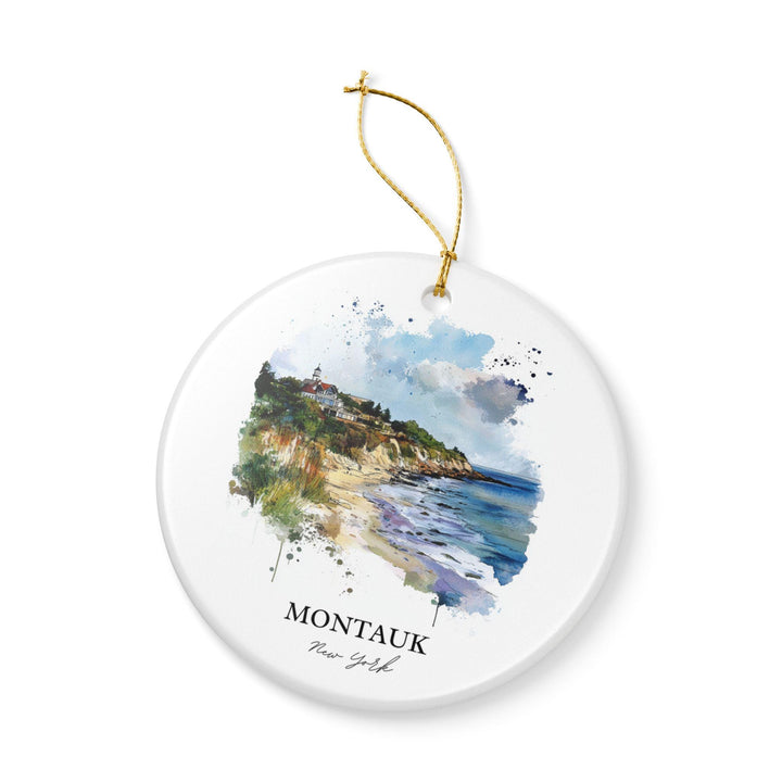 Montauk NY Ornament: Unique Montauk Souvenir, Montauk NY Xmas Decor, and Authentic Montauk New York Gift