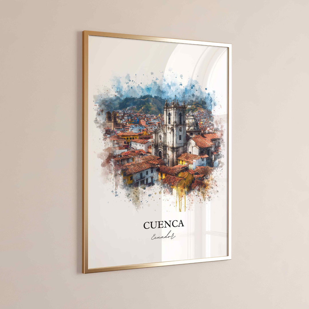 Cuenca, Ecuador – Watercolor Art Print