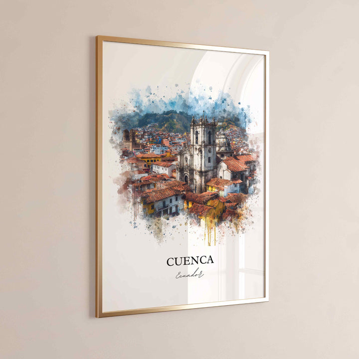 Cuenca, Ecuador – Watercolor Art Print