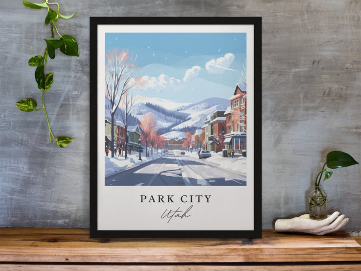 Park City Utah wall art - Utah, Park City poster, Park City Mountain Wedding gift, Birthday present, Custom Text, Personalised Gift