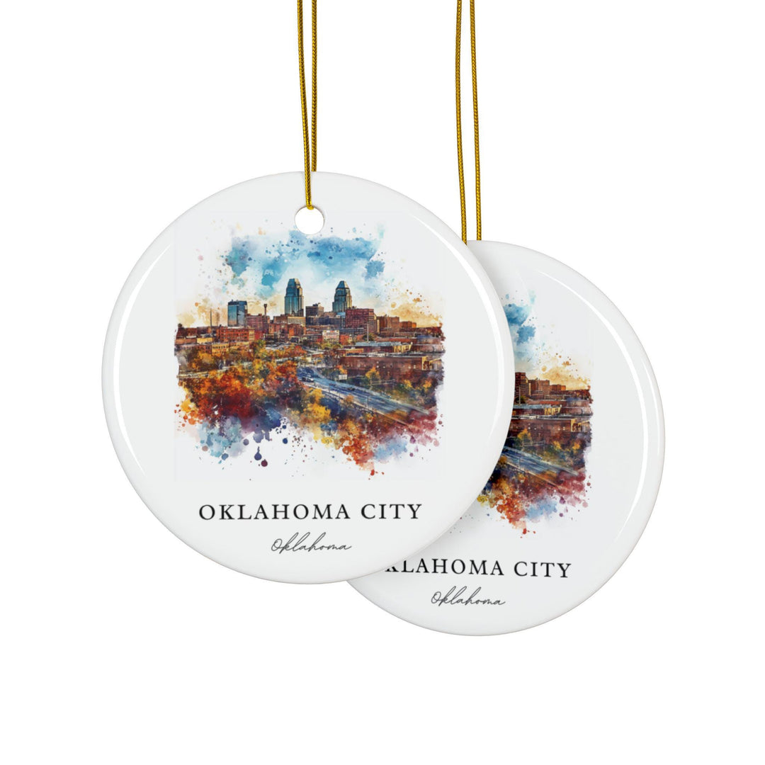 Oklahoma City Ornament: Unique OKC Souvenir, OKC Decor, and Authentic Oklahoma City Gift