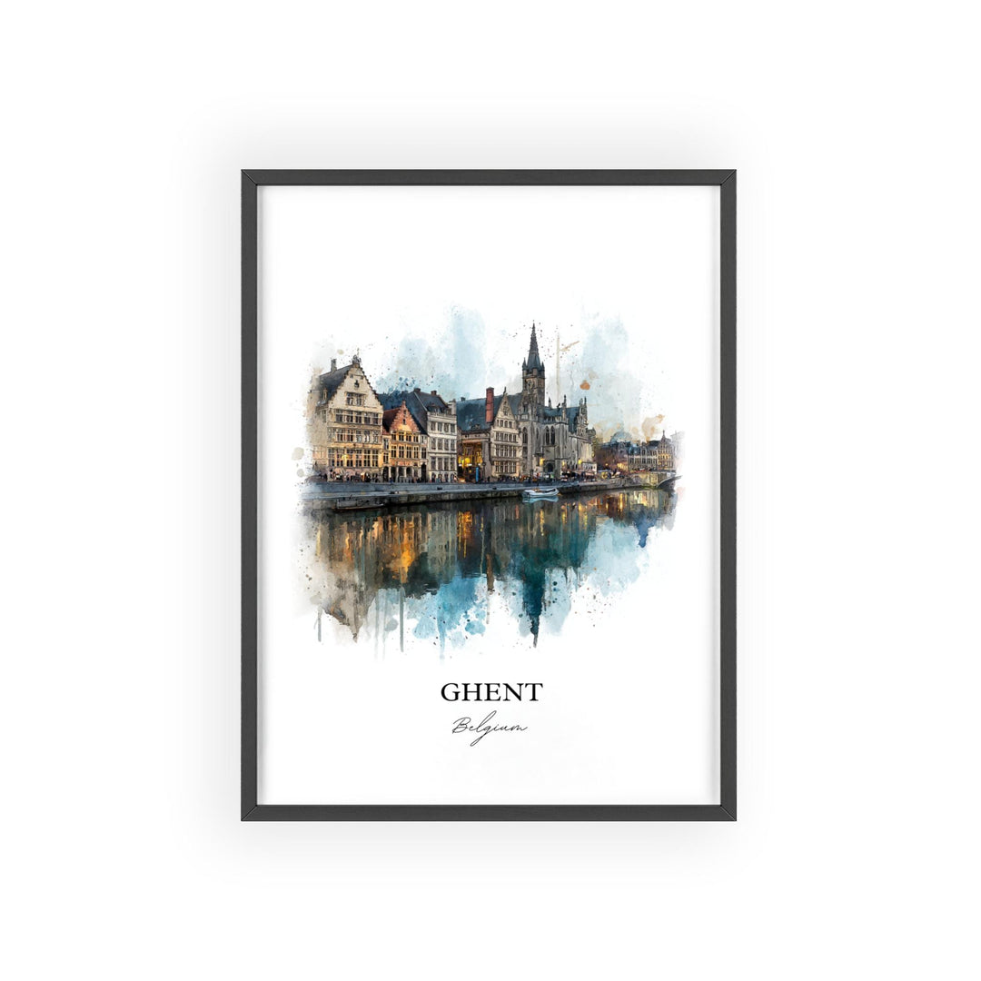 Ghent, Belgium – Watercolor Art Print