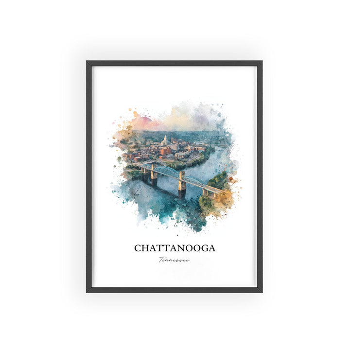 Chattanooga, Tennessee – Watercolor Art Print