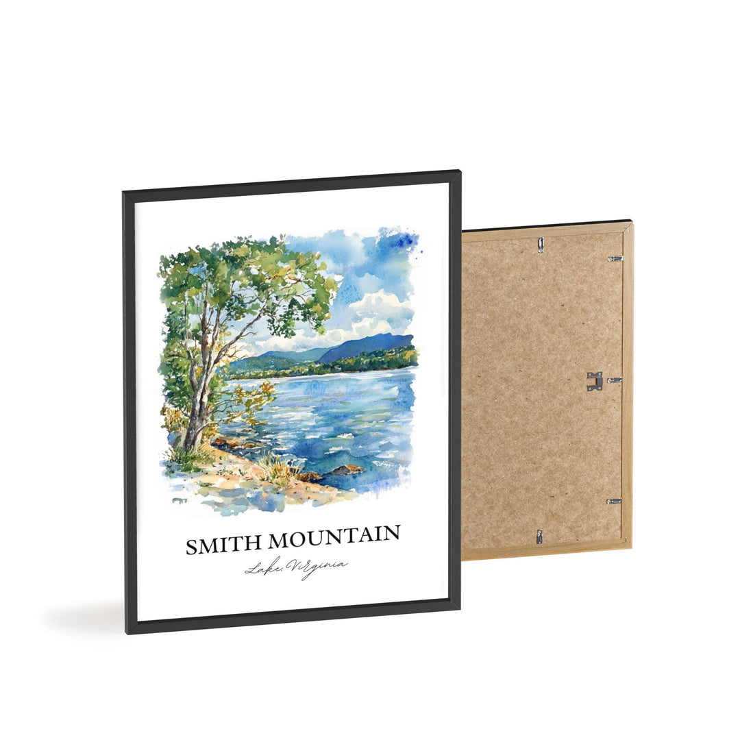 Smith Mountain Lake Art, Roanoke Region Print, Virginia Artwork, Smith Mountain Lake Gift, Travel Print, Travel Poster, Housewarming Gift