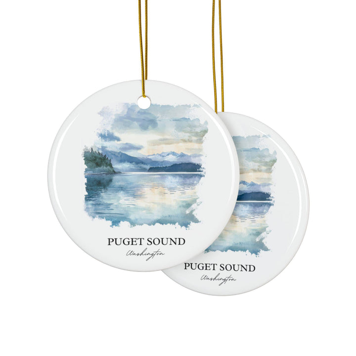 Puget Sound WA Ornament: Unique Puget Sound Souvenir, Puget Sound Xmas Decor, and Authentic Puget Sound Washington Gift