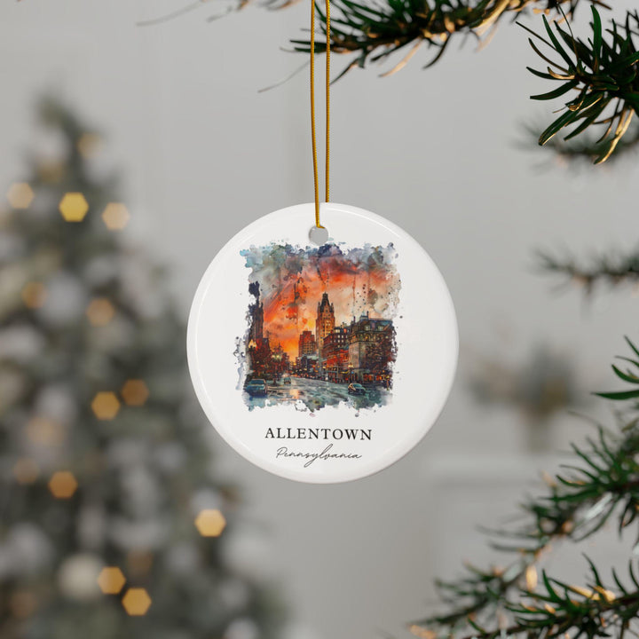 Allentown PA Ornament: Unique Allentown Souvenir, Allentown Xmas Decor, and Authentic Allentown Gift