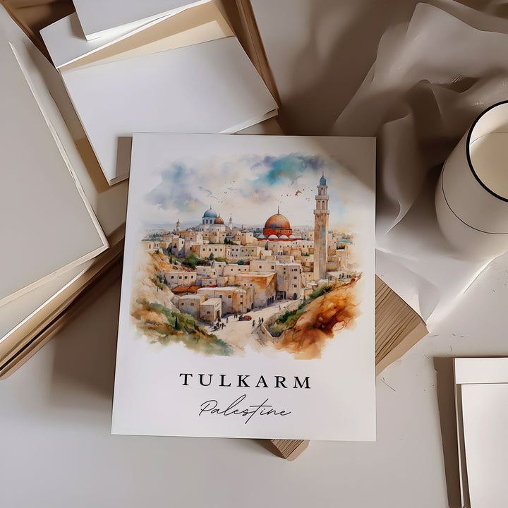 Tulkarm Palestine wall art - Palestine, Tulkarm poster print, Tulkarm Wedding gift, Birthday present, Custom Text, Perfect Gift