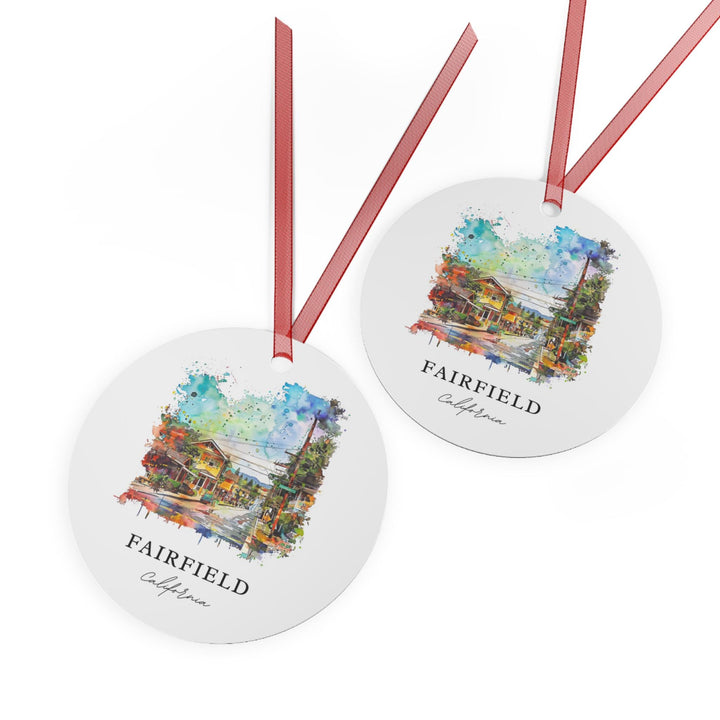 Fairfield CA Ornament: Unique Fairfield Souvenir, Fairfield Cali Xmas Decor, and Authentic Fairfield Cali Gift