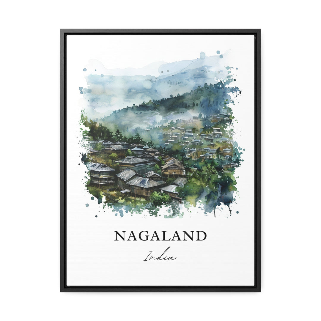 Nagaland Wall Art, Nagaland India Print, Kohima India Watercolor, Nagaland India Gift,