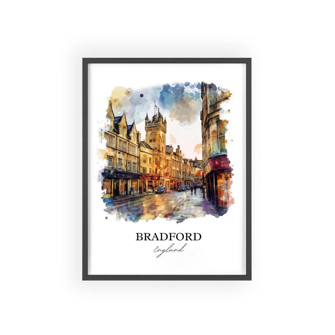 Bradford, England – Watercolor Art Print