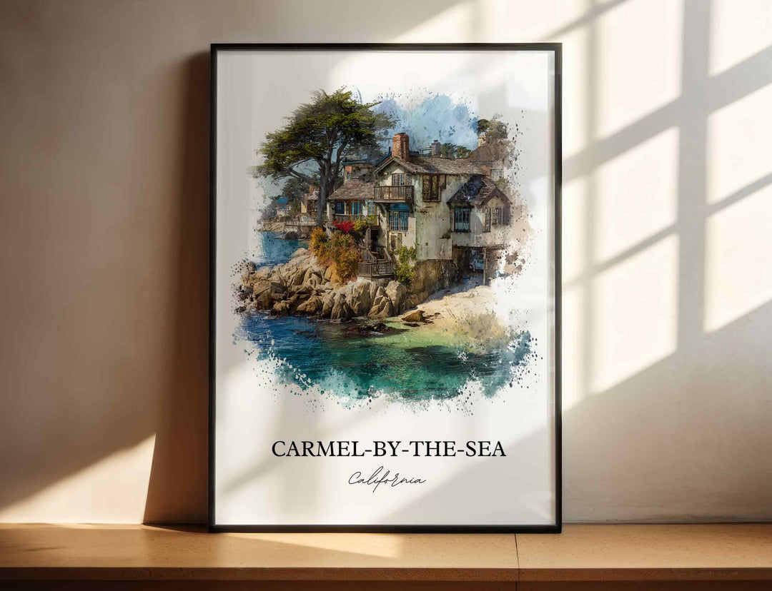 Carmel-by-the-Sea, California – Watercolor Art Print