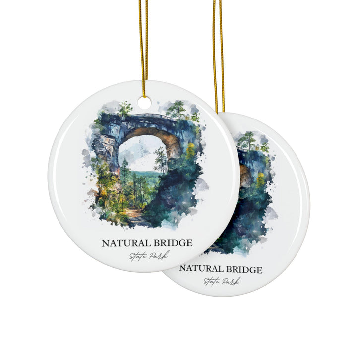 Nautral Bridge State Park Ornament: Unique Nautral Bridge Souvenir, Nautral Bridge Xmas Decor, and Authentic Nautral Bridge Gift