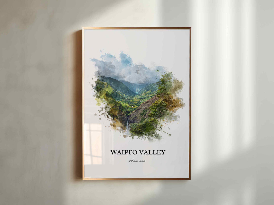 Waipi'o Valley, Hawaii – Watercolor Art Print