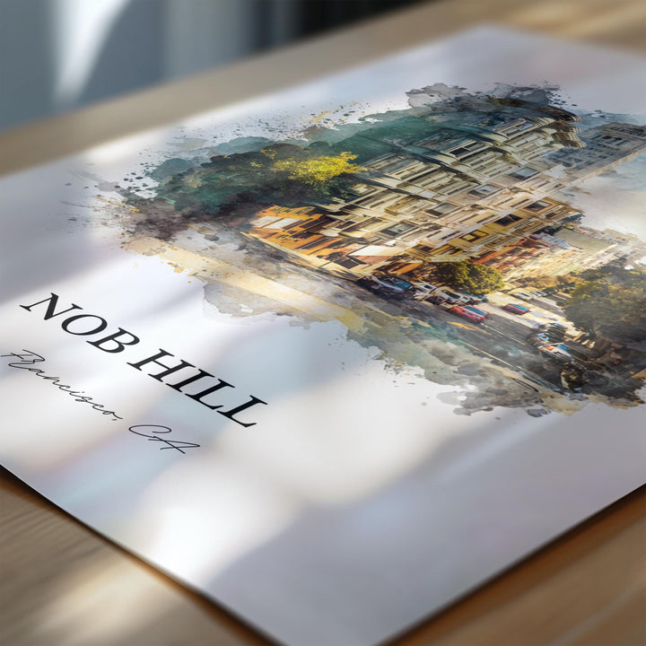 Nob Hill, California – Watercolor Art Print