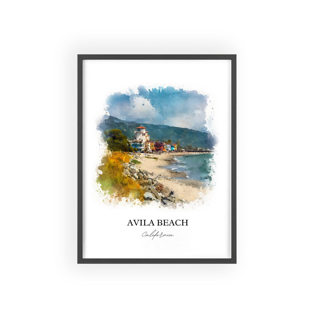 Avila Beach, CA – Watercolor Art Print