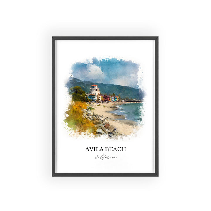 Avila Beach, CA – Watercolor Art Print