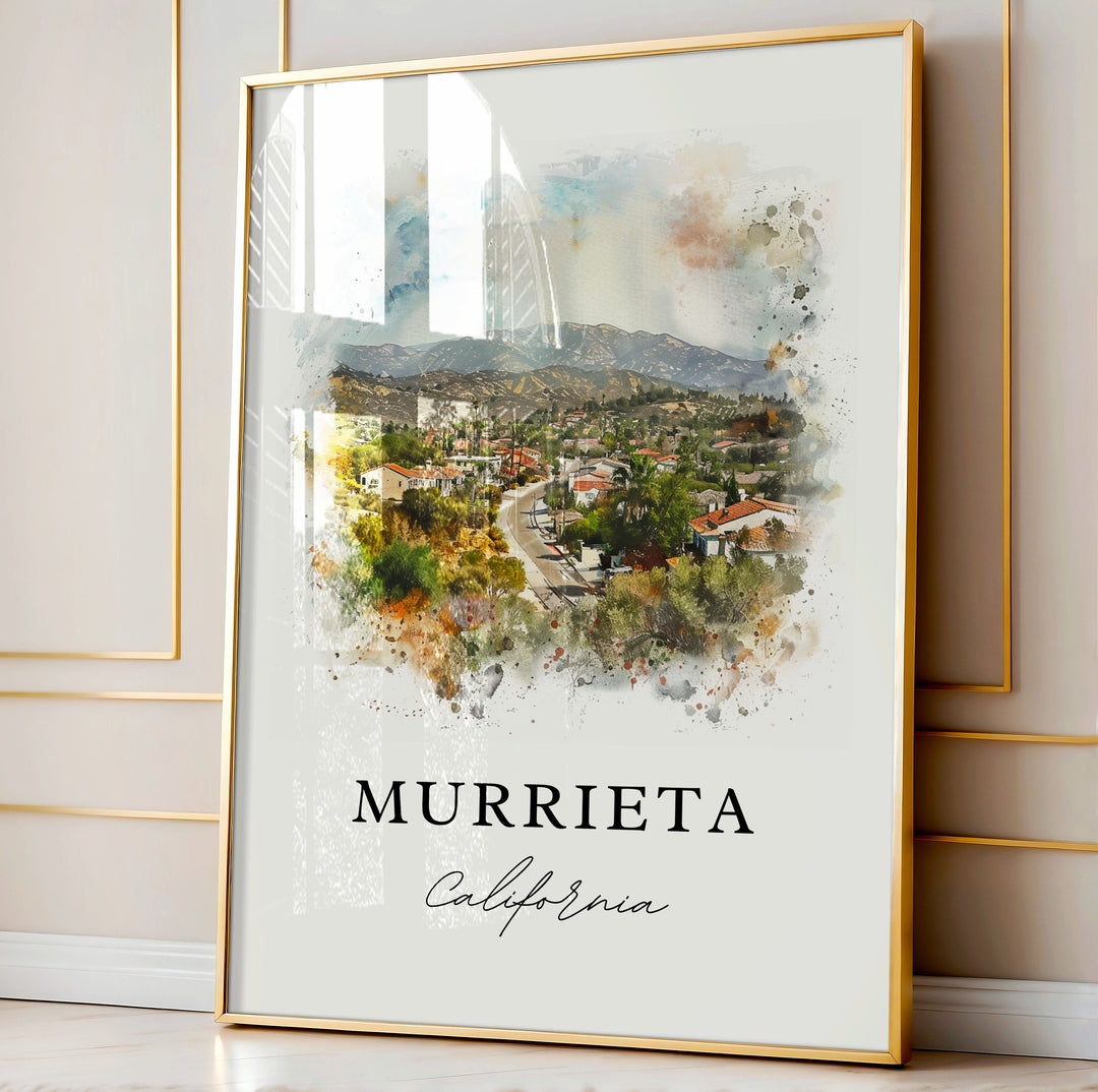 Murrieta California Art, Netherlands Print, Murrieta Watercolor Art, Riverside County Gift,