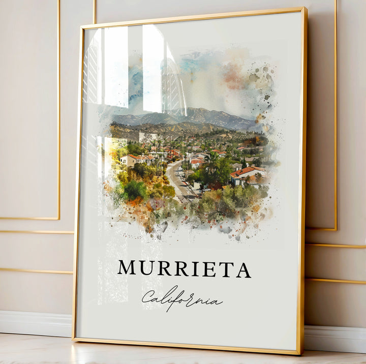 Murrieta California Art, Netherlands Print, Murrieta Watercolor Art, Riverside County Gift,