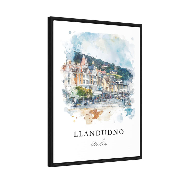 Llandudno Wall Art, Llandudno Wales Print, Llandudno Town Watercolor Art, North Wales Gift,