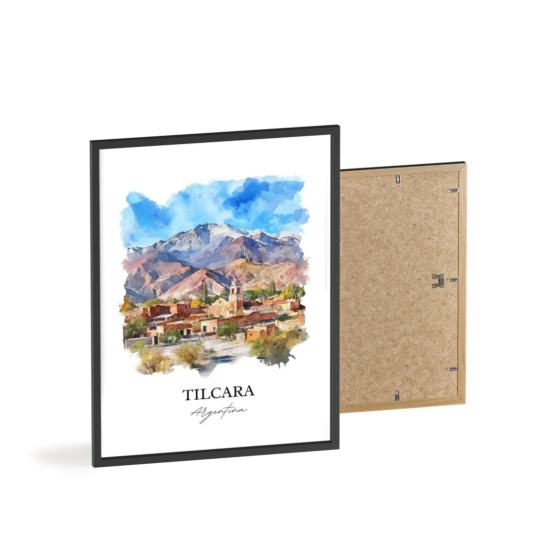Tilcara Argentina Wall Art, Jujuy Print, Argentina Watercolor Art, Tilcara Argentina Gift, Travel Print, Travel Poster, Housewarming Gift