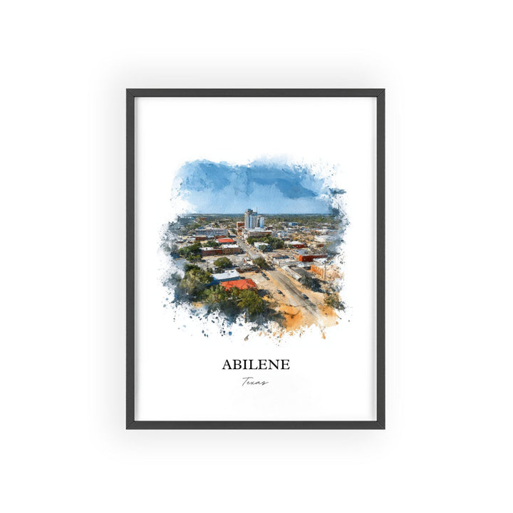 Abilene, Texas – Watercolor Art Print