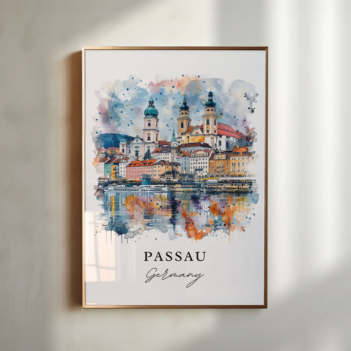 Passau Germany Wall Art, Germany Print, Passau Wall Art, Passau Gift, Passau Travel Print, Travel Poster, Travel Gift, Housewarming Gift