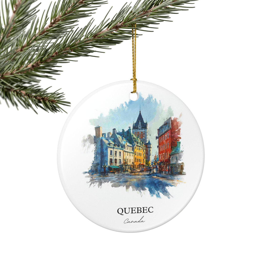 Quebec Canada Ornament: Unique Quebec City Souvenir, Quebec Xmas Decor, and Authentic Quebec Canada Gift