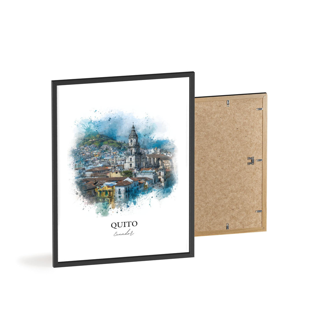 Quito, Ecuador – Watercolor Art Print