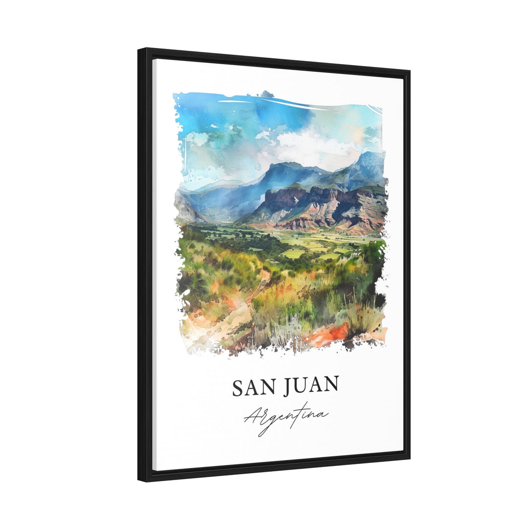 San Juan Argentina Art, San Juan Print, Argentina Watercolor, Argentina Gift,