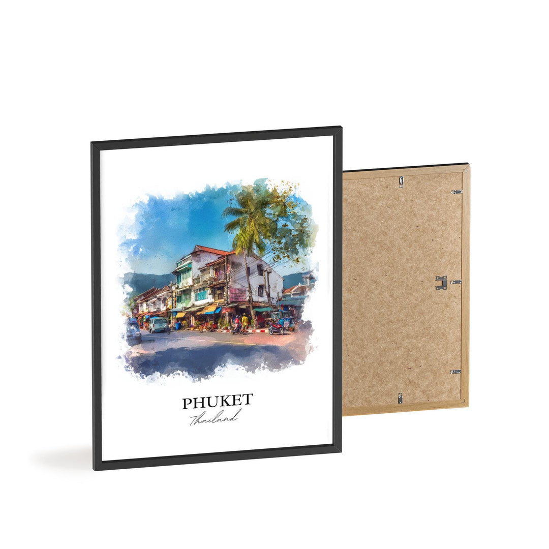 Phuket Thailand Wall Art, Phuket Print, Phuket Watercolor Art, Phuket Gift, Phuket Travel Print, Travel Poster, Housewarming Gift