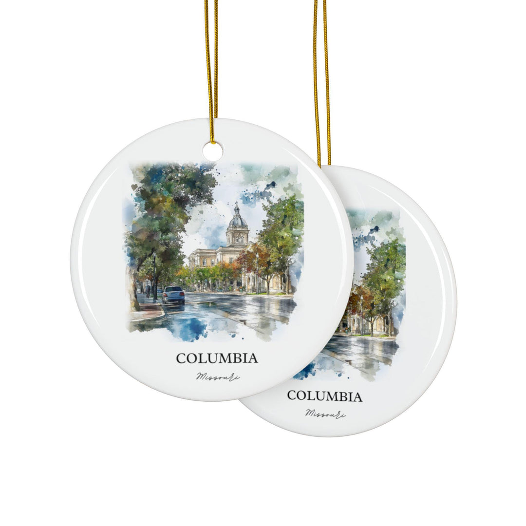Columbia Missouri Ornament: Unique Columbia MO Souvenir, Missouri Xmas Decor, and Authentic Columbia MO Gift