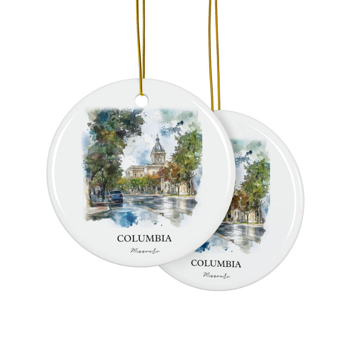 Columbia Missouri Ornament: Unique Columbia MO Souvenir, Missouri Xmas Decor, and Authentic Columbia MO Gift