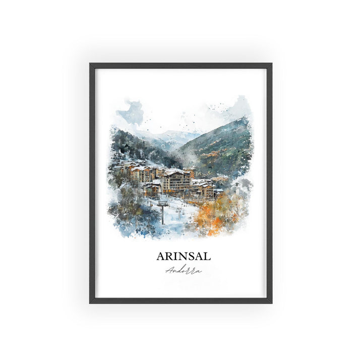 Arinsal, Andorra – Watercolor Art Print