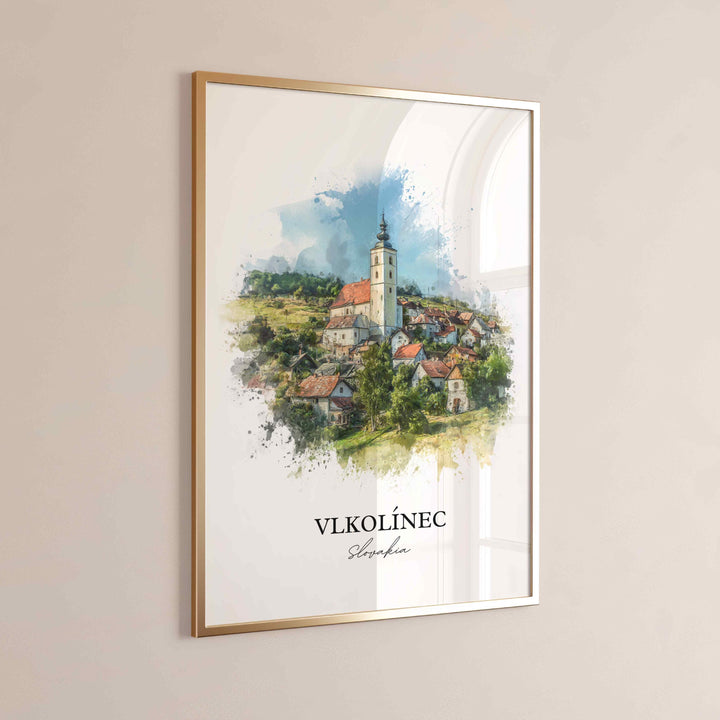 Vlkolinec, Slovakia – Watercolor Art Print