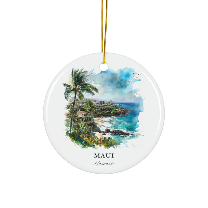 Maui Hawaii Ornament: Unique Maui Souvenir, Maui Xmas Decor, and Authentic Maui Gift