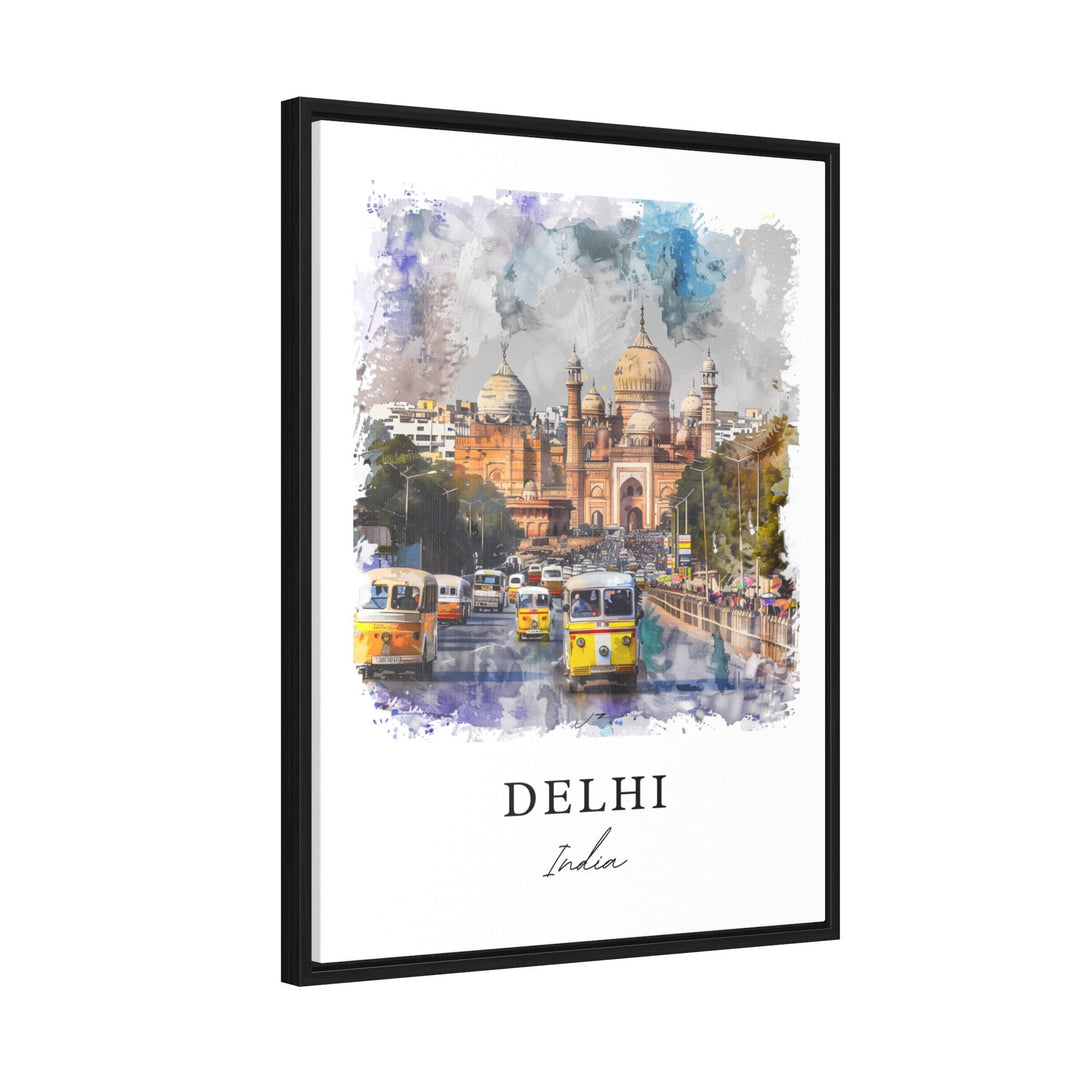 Delhi India Wall Art, Delhi Print, New Delhi Watercolor Art, Delhi India Gift,