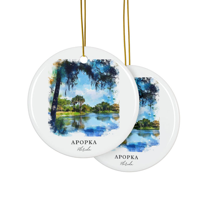 Apopka FL Ornament: Unique Apopka Souvenir, Apopka Xmas Decor, and Authentic Kissimmee FL Gift