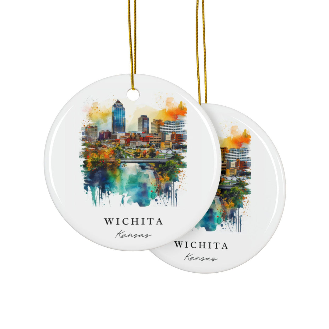 Wichita KS Ornament: Unique Wichita Souvenir, Wichita Kansas Decor, and Authentic Wichita Christmas Gift