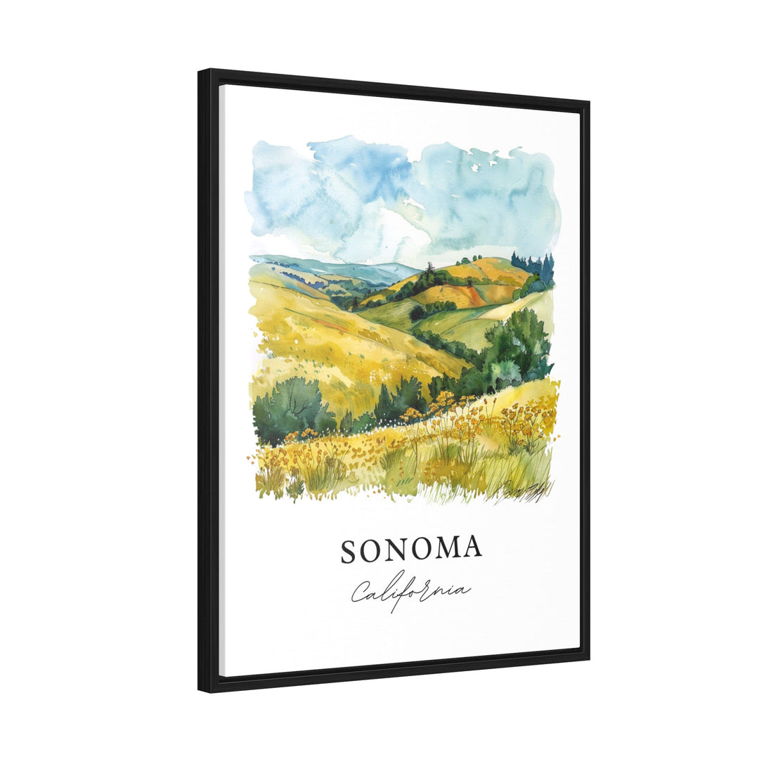 Sonoma Wall Art, Sonoma California Print, Sonoma Valley Watercolor, Sonoma Gift,