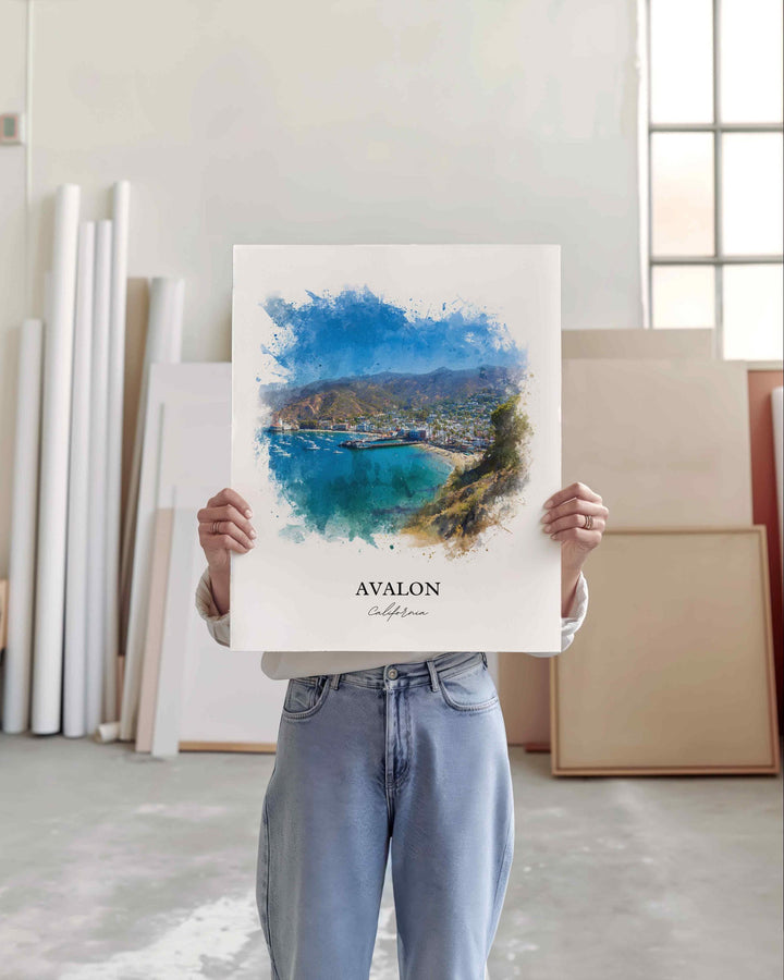 Avalon, California – Watercolor Art Print