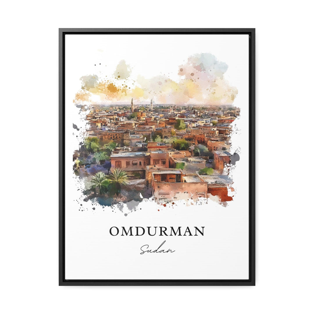 Omdurman Wall Art, Omdurman Print, Omdurman Watercolor Art, Omdurman Sudan Gift, Travel Print, Travel Poster, Housewarming Gift
