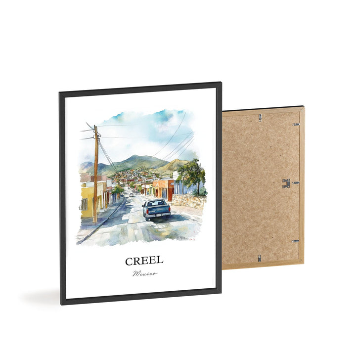 Creel Mexico Wall Art, Chihuahua Print, Mexico Watercolor Art, Creel Mexico Gift, Travel Print, Travel Poster, Housewarming Gift