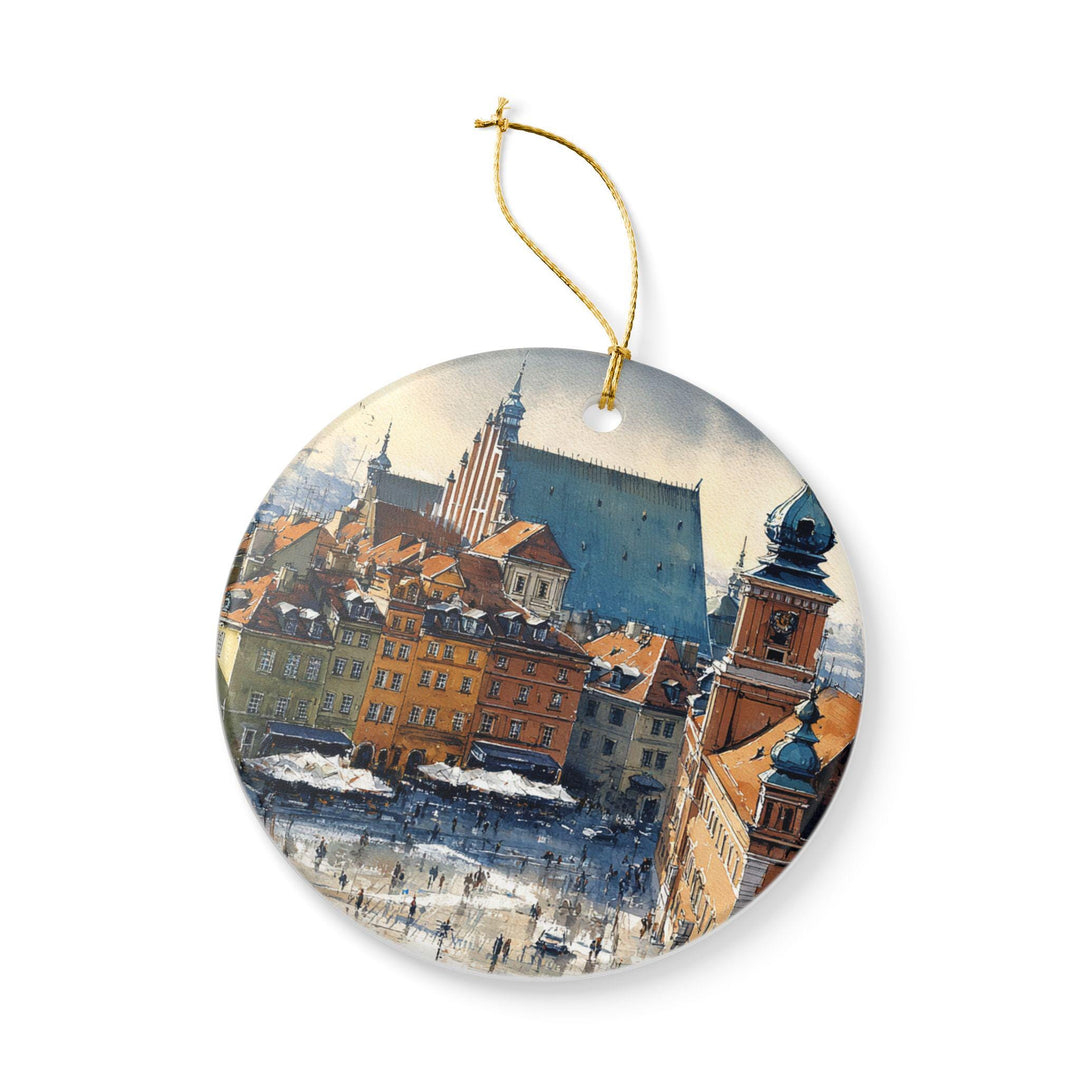 Warsaw Poland Ornament: Unique Warsaw Souvenir, Warsaw Xmas Decor, and Authentic Warsaw Poland Gift
