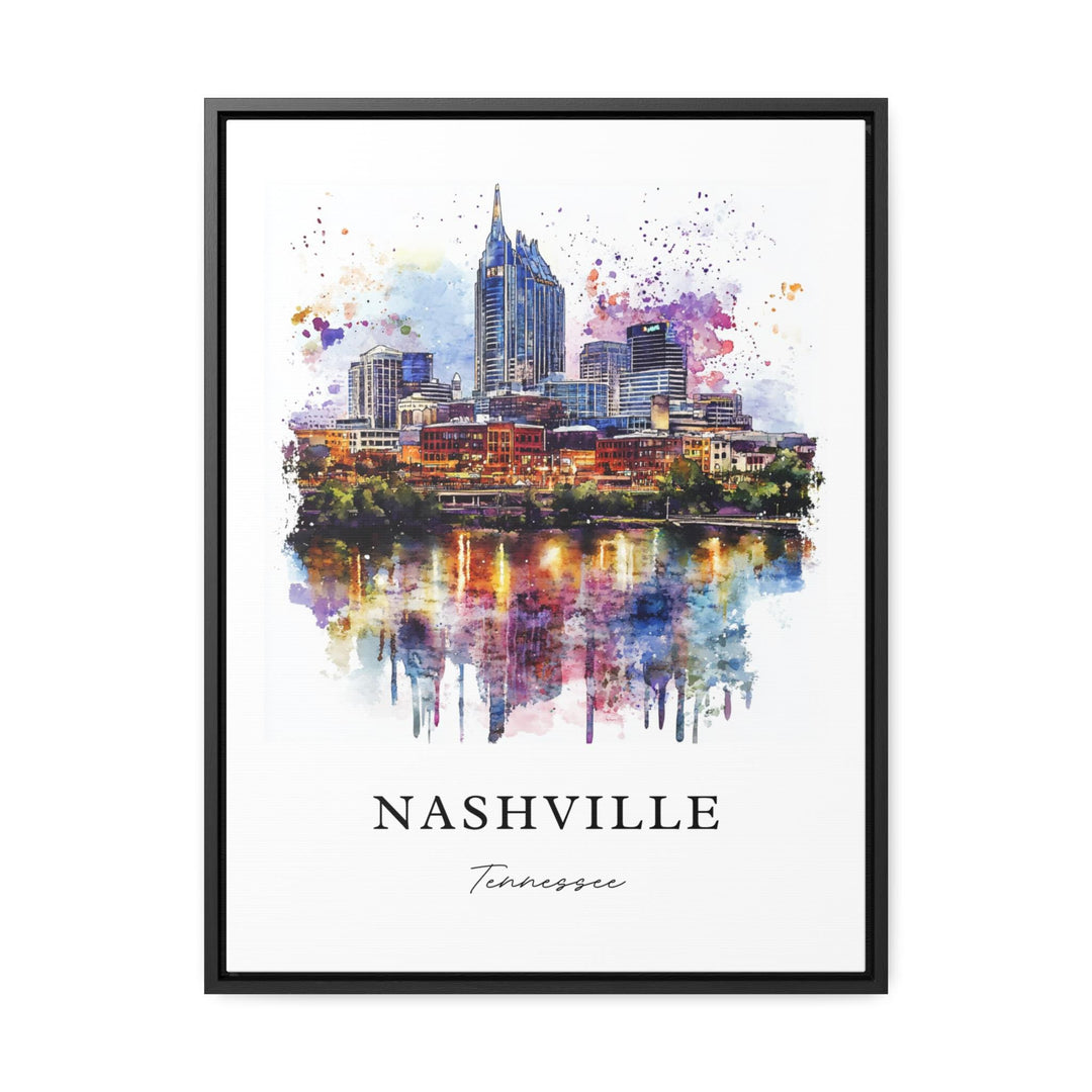 Nashville TN Wall Art, Nashville Print, Nashville Watercolor Art, Nashville Tennessee Gift,