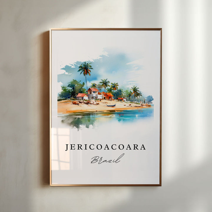 Jericoacoara Brazil wall art - Brazil, Jericoacoara poster print, Jericoacoara Wedding gift, Birthday present, Custom Text, Perfect Gift