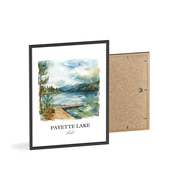 Payette Lake Wall Art, McCall ID Print, Idaho Watercolor Art, Payette Lake Gift, Travel Print, Travel Poster, Housewarming Gift