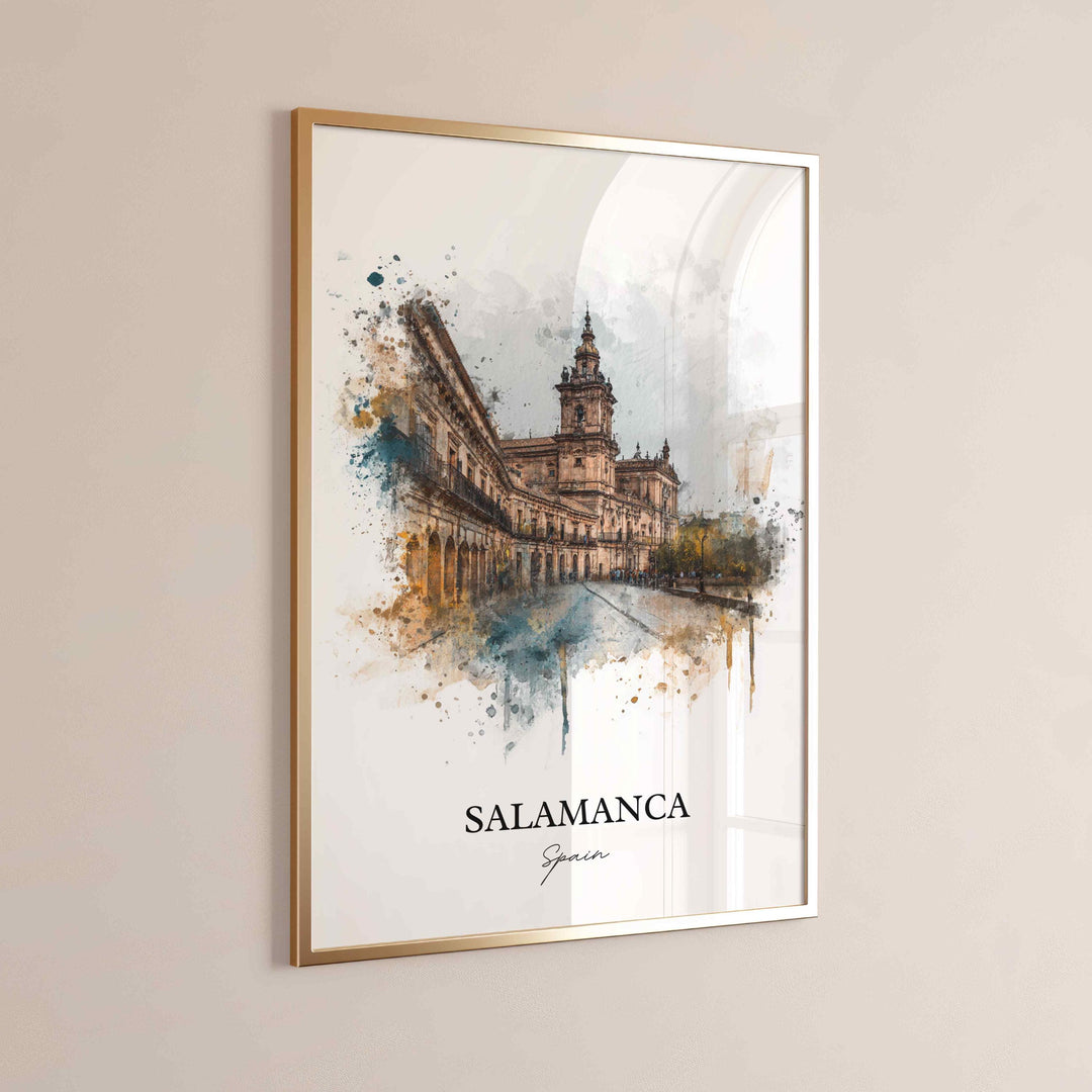 Salamanca, Spain – Watercolor Art Print